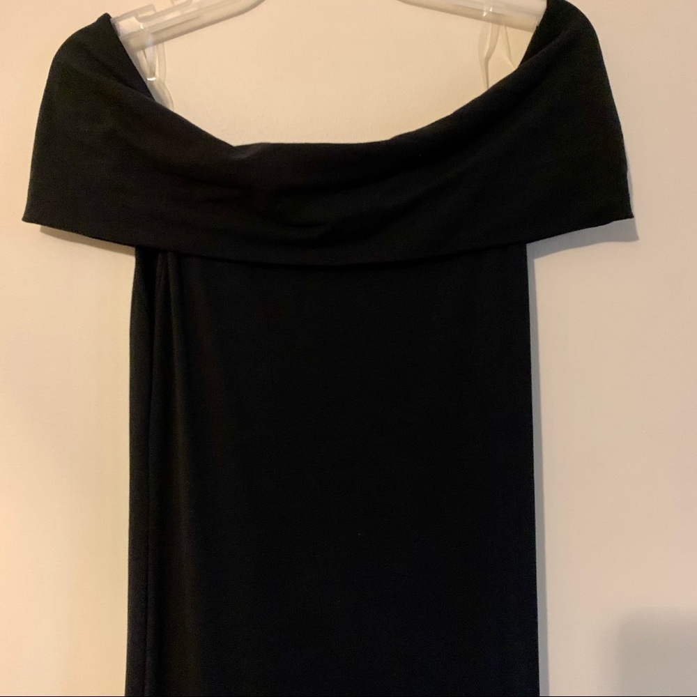 NWOT Black fitted off the shoulder bodycon dress - Picture 5 of 5